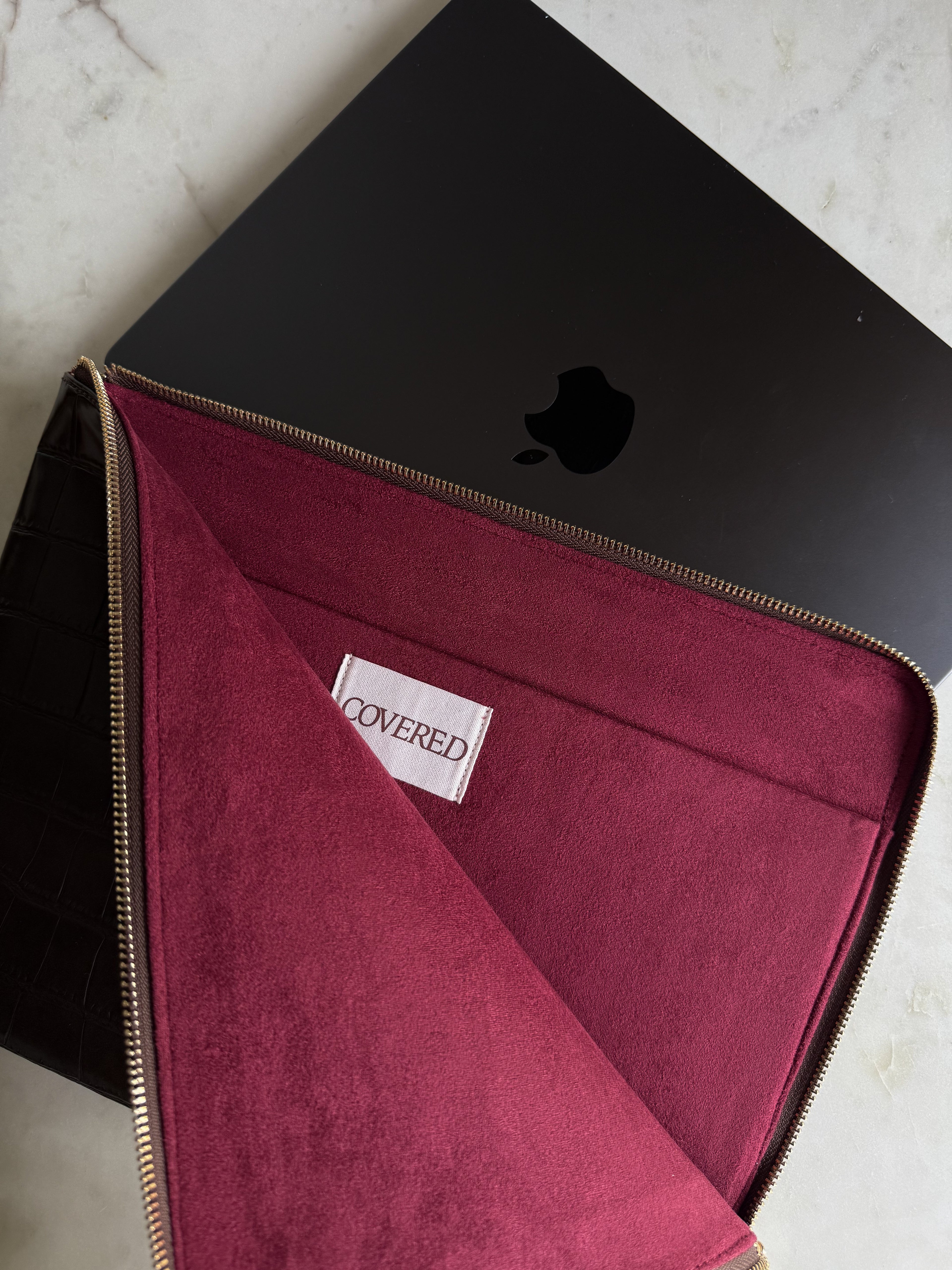 Chocolate Brown Laptop Sleeve 14-inch